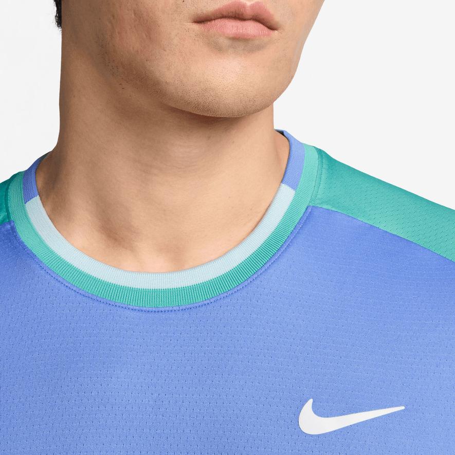 Nike Футболка с круглым вырезом и коротким рукавом Color Block, мужские топы, синяя FD5320-494