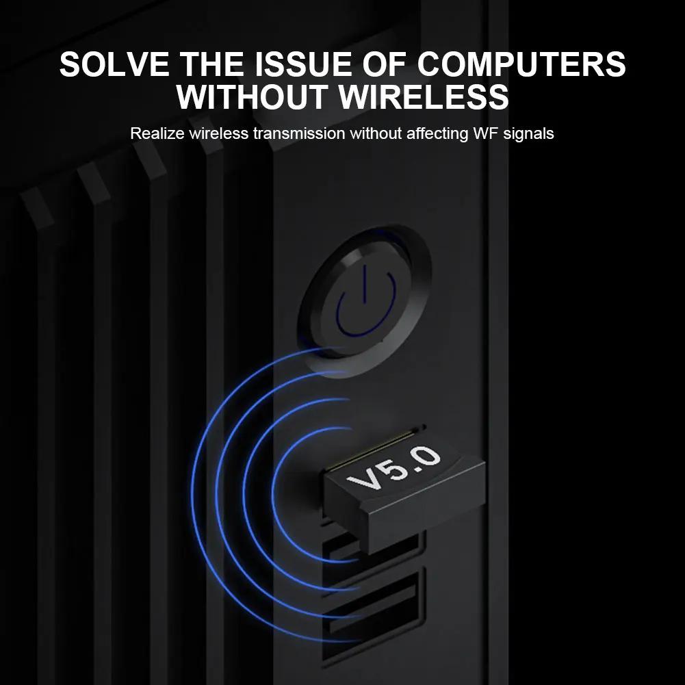 Mini USB Bluetooth 5.0 Adapter Wireless Dongle Adapters Support Computer Laptop For Windows 7/8/8.1/10/Vista/XP Audio Transmitte