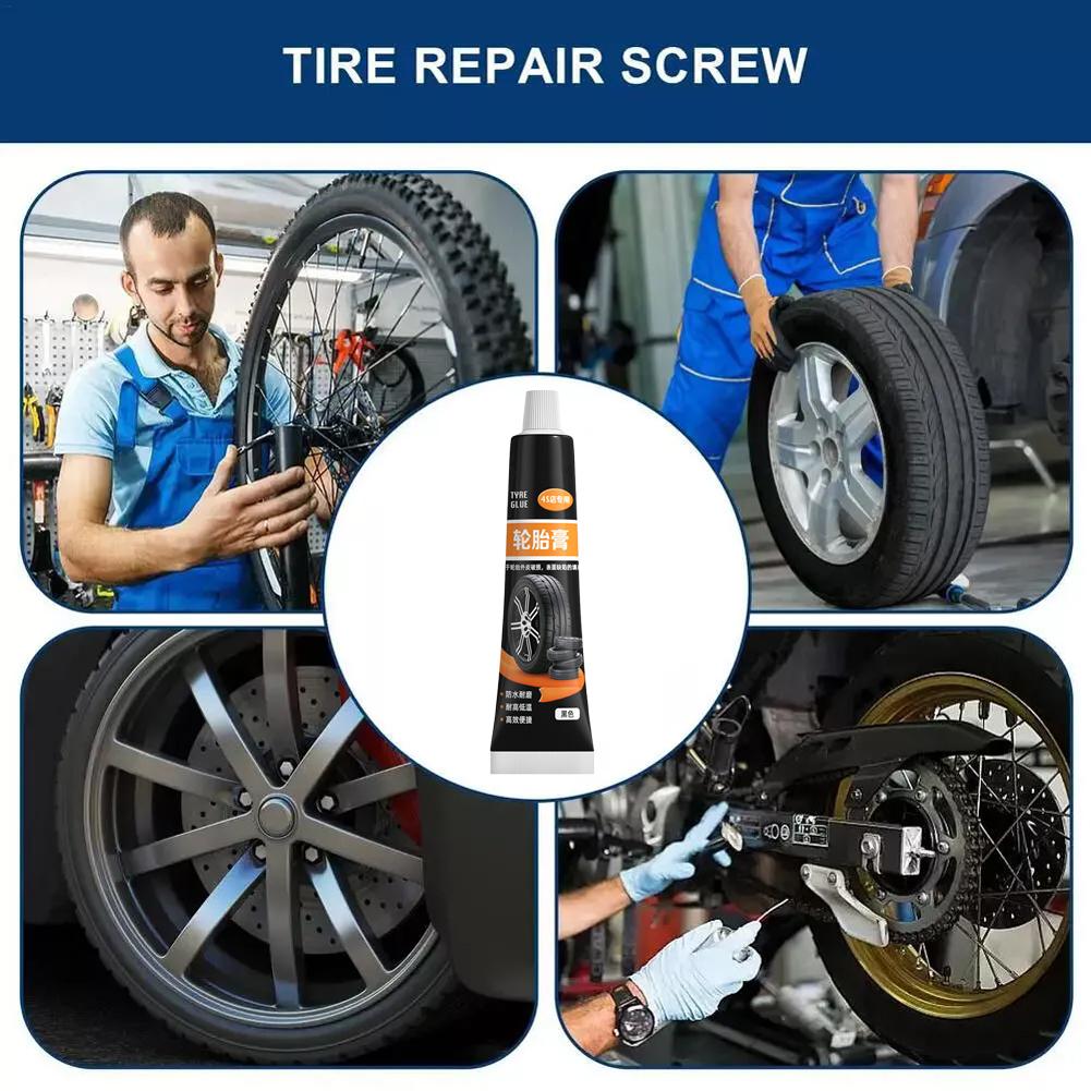 Tire Crack Repair Kits - 30g Cracked Tire Sealant, Universal Rubber Glue For Sidewall Puncture Repair