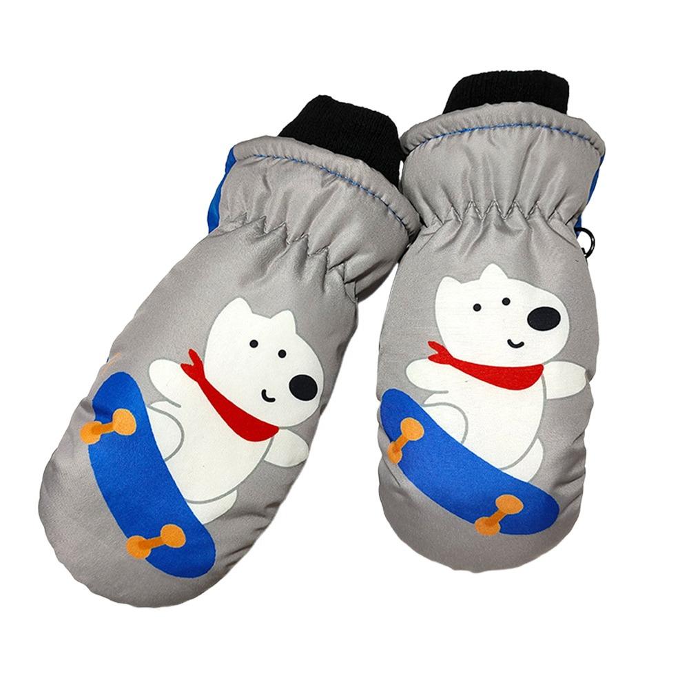 Non-slip Snow Gloves Warm Kids Winter Mittens Cute Children Ski Gloves Mountaineering