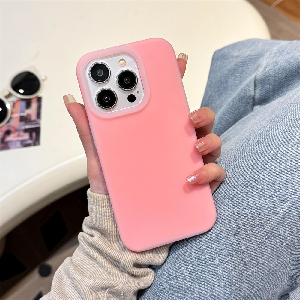 Роскошный Чехол из Жидкого Силикона Конфетного Цвета для iPhone 16 15 14 13 12 Pro Max Puls 11 Мягкий Ударопрочный Бампер Матовое Покрытие