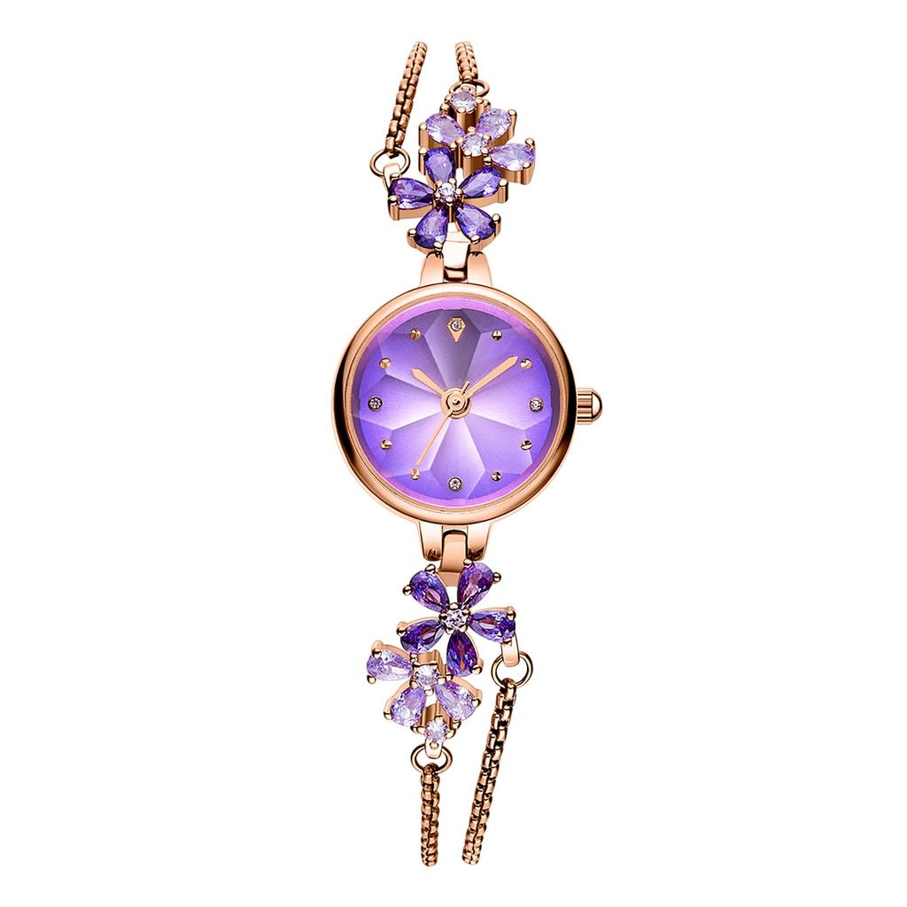 Time100 Рождественский подарок Новогодний подарок Женские часы Японский кварцевый браслет Многогранный стеклянный ремешок с кристаллами Водонепроницаемые часы Подарочная коробка для женщин