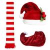 Вечеринка переодеваний Санты Косплей Рождественский костюм Санты для взрослых Рождественский костюм Санты Маска для лица