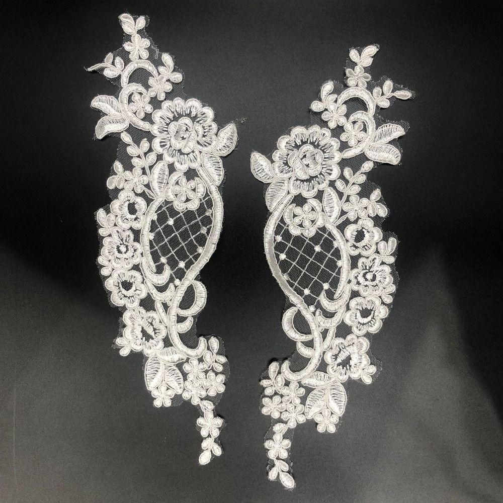 Элегантные роскошные аксессуары для одежды, свадебное платье, шитье, кружевная аппликация, кружевная ткань, вышивка