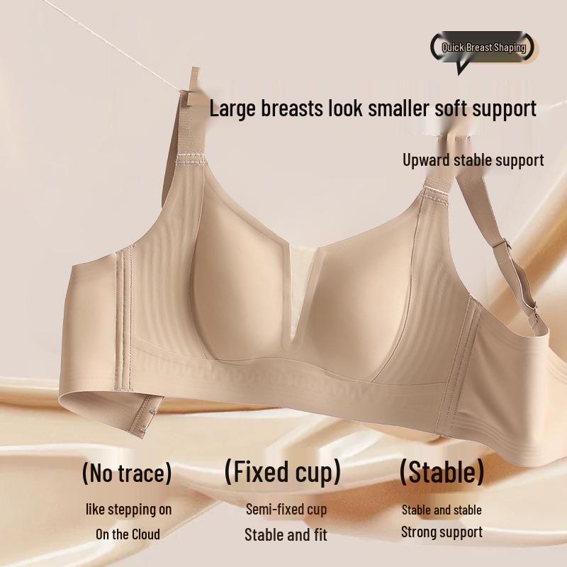 Women's Shaping Bra: Full-Cup, Anti-Sagging, Side Support, for Large Busts - Seamless, Thin Style, Plus Size