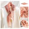 New Wool Silk Scarf for Women Fashionable and Versatile Long Strips  High-end Printed Neck Scarf Exterior