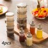 4 шт. пластиковая бутылка для соуса, мини-коробка для приправ, контейнеры для заправки салата, переносная банка для специй для барбекю, кухонный инструмент