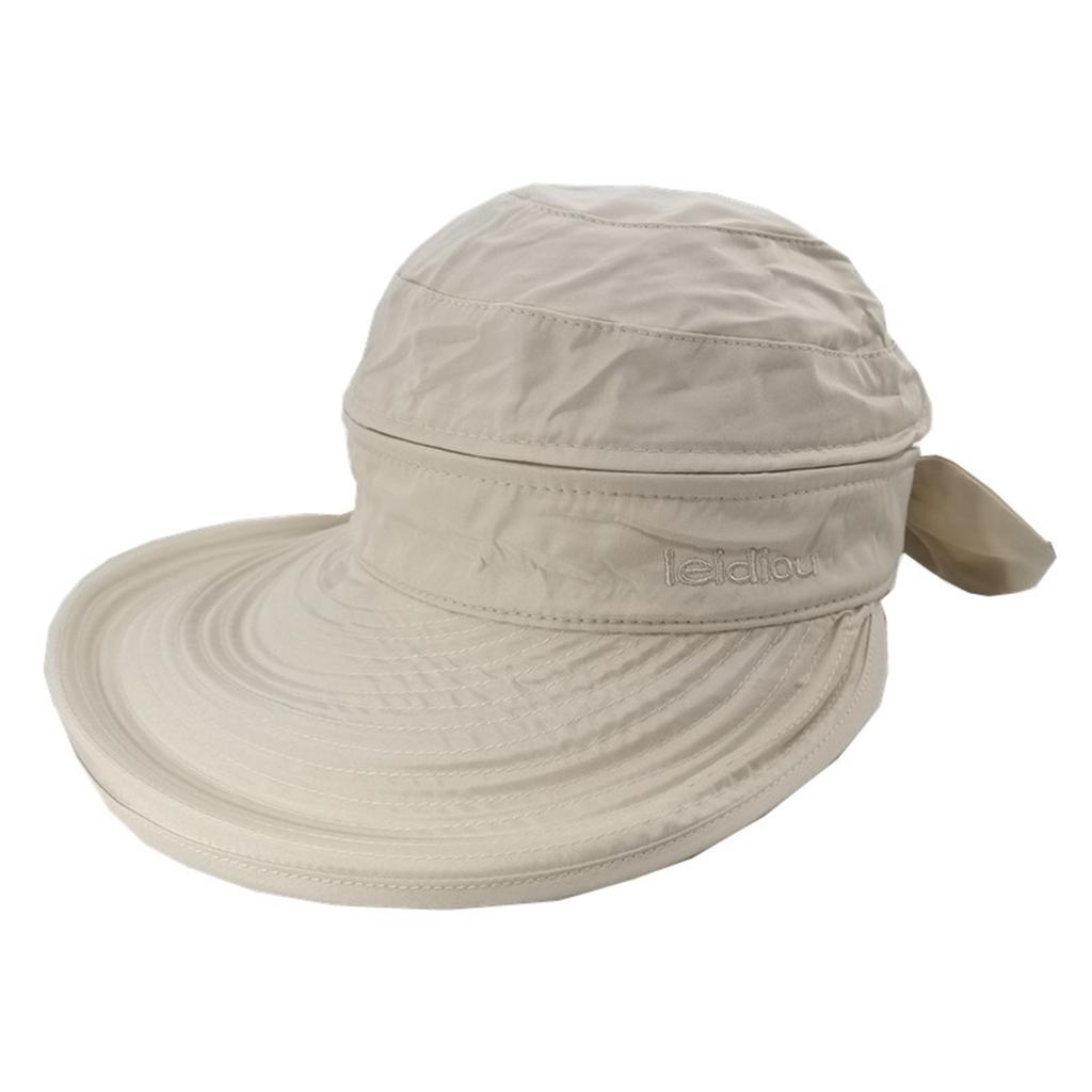 Женская шляпа от солнца, пустая шляпа с бантом для путешествий на открытом воздухе, съемная пляжная шляпа от солнца