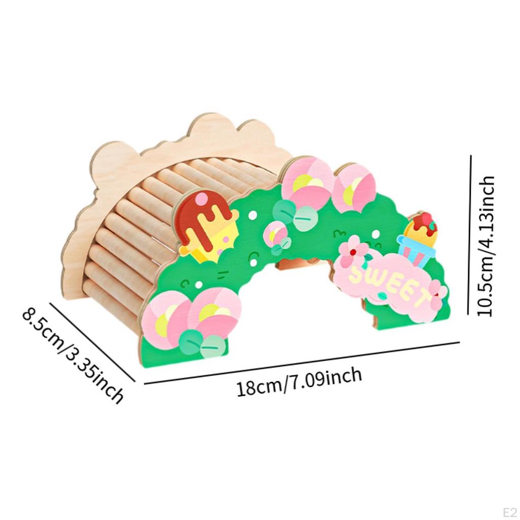 Мост для хомяка Бородатая агама Древесина Рептилии Укрытие Пещера Убежище для рептилий Крысиная Лестница для песчанок