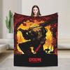 Doom Slayer Gaming Blanket  Warm Fashion Plush Throw Blanket For Couch Chair Sofa Bed Camping Flannel Bedspread Bed Cover