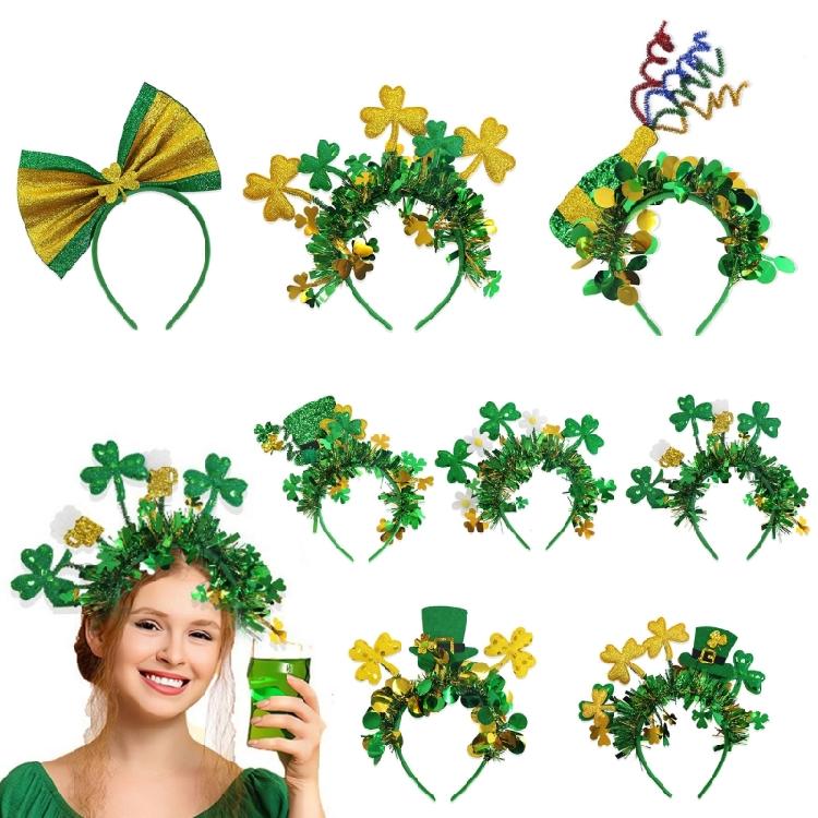 Ободок для волос в форме клевера для женщин и детей, игривый ободок для фестивалей и праздничных встреч