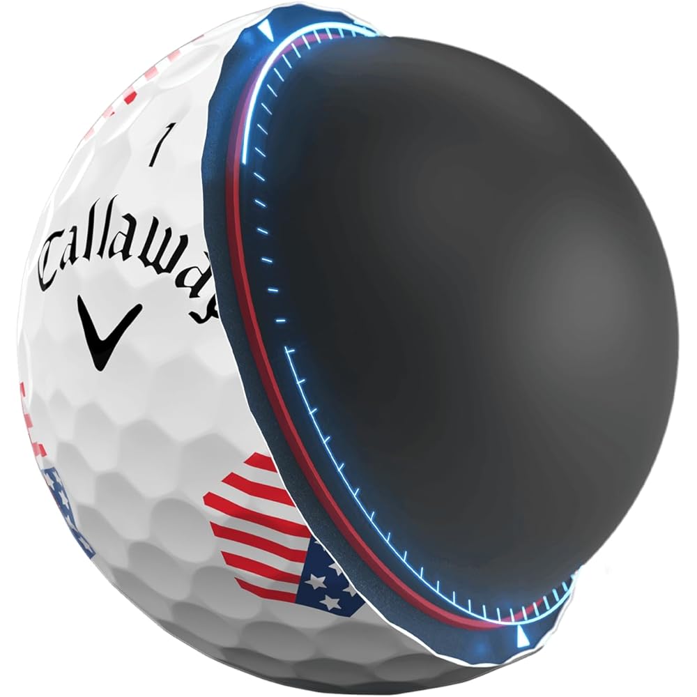 Мячи для гольфа Callaway Chrome Tour X Структура из 4 частей Технология TruTrack Белый