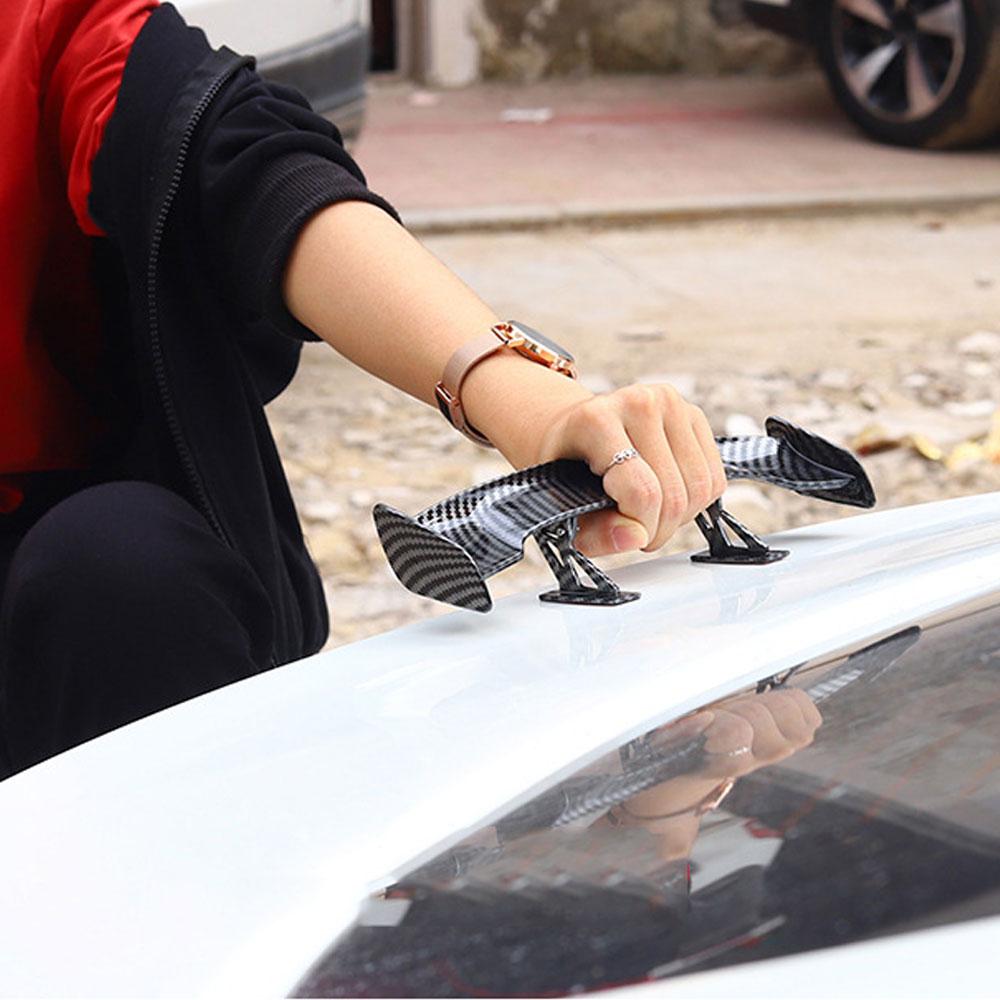 1 шт. Универсальный автомобильный мини-спойлер, заднее крыло, карбоновое волокно, задние крылья, модель, автостайлинг, украшение, внешние аксессуары для автомобиля