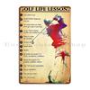 Golf Life Lessons Men Golf Player Men Golf Coach Metal Plaque Garage Pub Club Cinema Custom Tin Sign Poster
