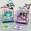 Sanrio Зона-X Мини-магазин Набор Куроми Синнаморолл Хангидон Кавайи Кирпичики Девочки Фанаты Подарок на День Рождения Игрушки