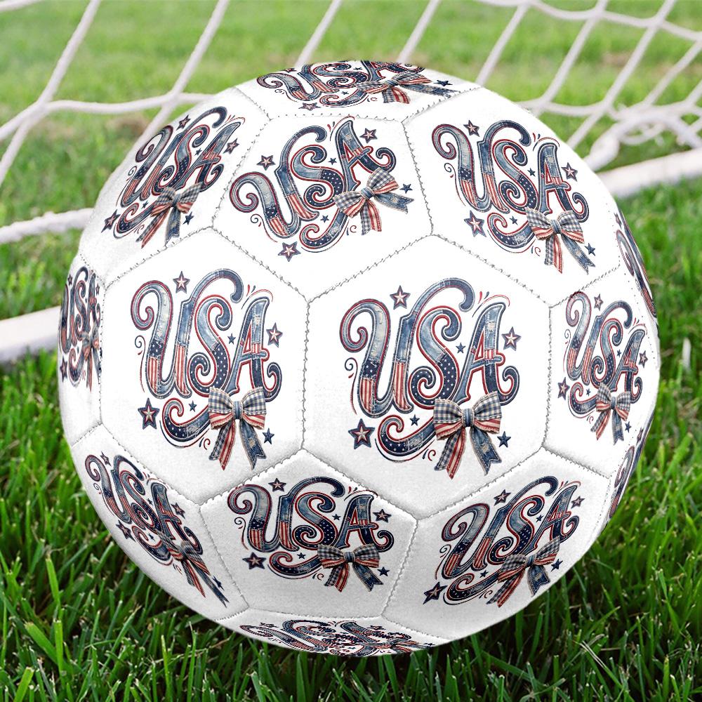 Usa Stars And Stripes  Soccer Ball Size 5 Football Machine Sewn Outdoor Universal Football Unique Gift for Soccer Lovers