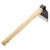 Uxcell Garden X Steel Garden Tool with Wooden Shovel for Backyard and Weeding Hoe, 15" 3.94", Hoe, Rust-Resistant, Non-Slip Handle, Edger/Weeding