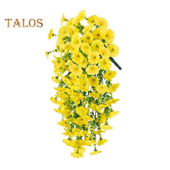 Искусственные подвесные цветы петунии, устойчивые к ультрафиолетовому излучению, искусственные растения для улицы, искусственная полосатая петуния, весенне-летний декор для дома, каминной двери, крыльца, патио