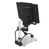 Digital Microscope 12MP 1600X 9in Screen USB Adjustable Bracket Microscope with 8 LED Lights 100‑240V EU Plug