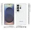 Новый магнитный чехол для телефона Samsung S26 Ultra, подходит для утолщенного, прозрачный, с блестками, MagSafe