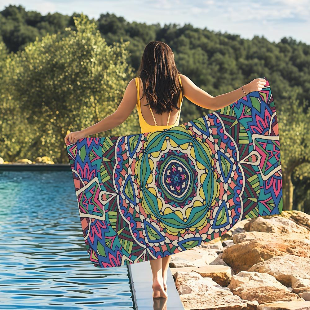 M-Mandala Art meditation Towel Quick Drying Beach Towels Are Suitable For Swimming Pools Camping Yoga And The Gym
