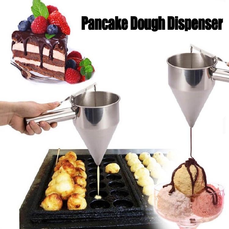 Waffle Batter Dispenser Pancake Maker Cooking Tool Funnel Dispenser with Rack