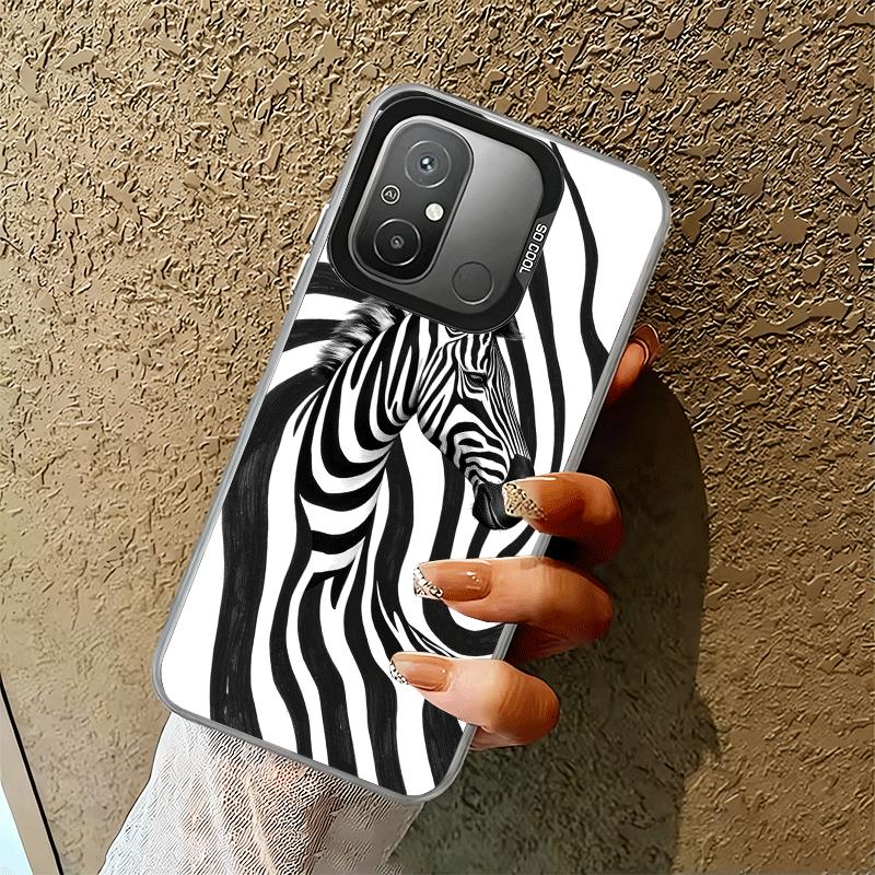 Zebra Stripe Black White Soft Phone Case for Xiaomi Redmi 15C 15 14C 13C 12C Poco X5 X6 X7 Pro X3 F8 F7 Ultra M8 13 12 Cover Bac