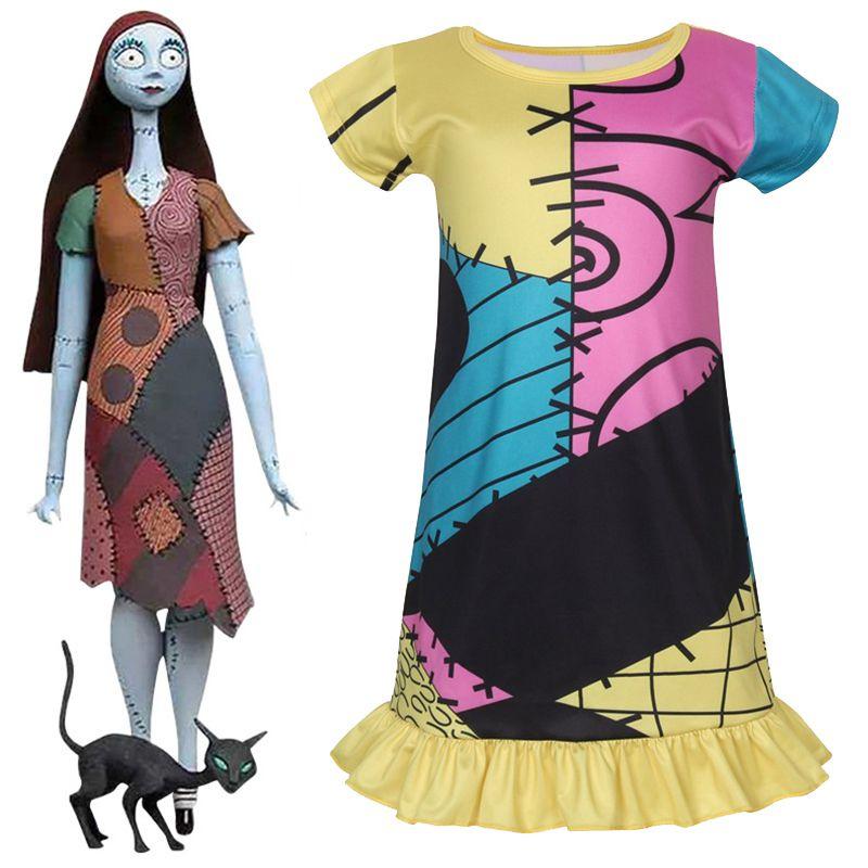 Whimsical Sally Costume From Nightmare Before Christmas Ideal For Kids Halloween Celebrations