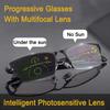 Титановые фотохромные прогрессивные очки для чтения для мужчин, гиперметропия, пресбиопия, диоптрии, для улицы, линзы для пресбиопии, очки
