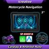 Motorcycle Navigation Carplay Multimedia 5 Inch Portable Player Touch Screen Display Wireless Android Auto Support Dash Cam DVR