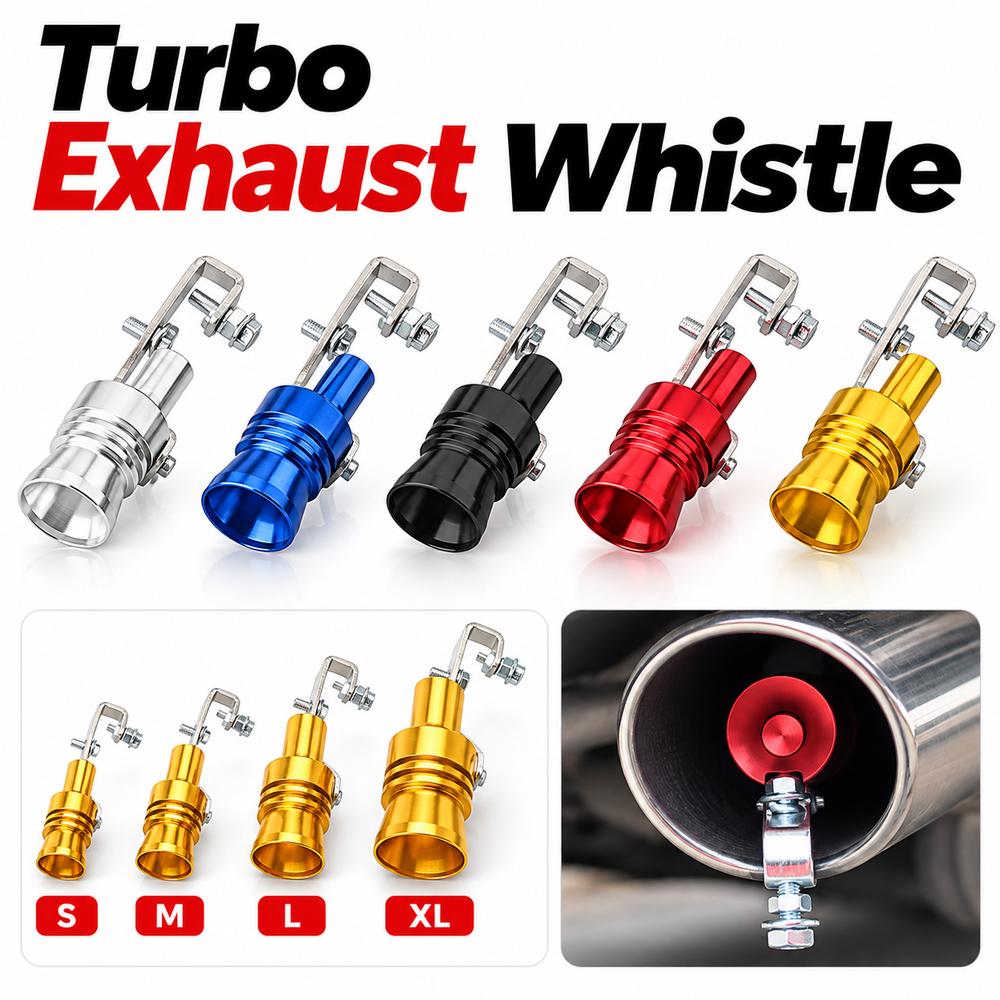 1Pcs Aluminum Iron Turbo Exhaust Whistle Turbo Sound Amplifier for Vehicle Modification