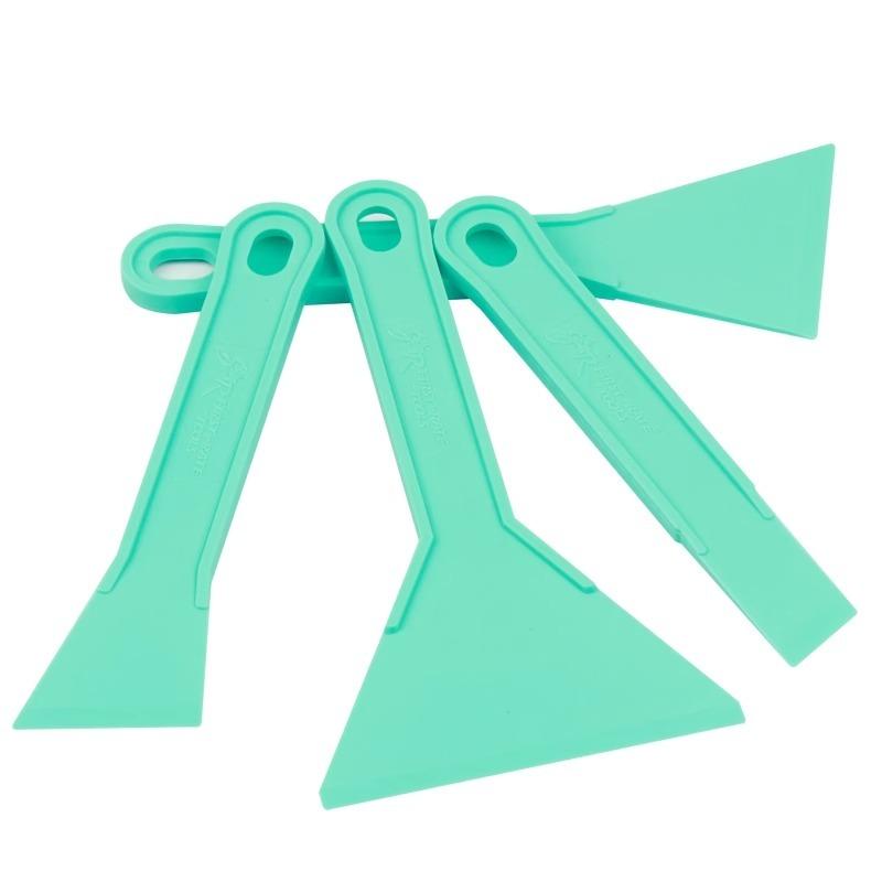 ALIWRAP 4PCS Kit Ultra-thin Hard Plastic Scraper Old Glue Removal Car Wrapping Go Corner Squeegee Window Stickers Decal Remover