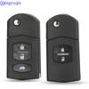Jingyuqin 2/3 кнопки дистанционного складного автомобильного брелока чехол для Mazda 3 5 6 необработанное лезвие