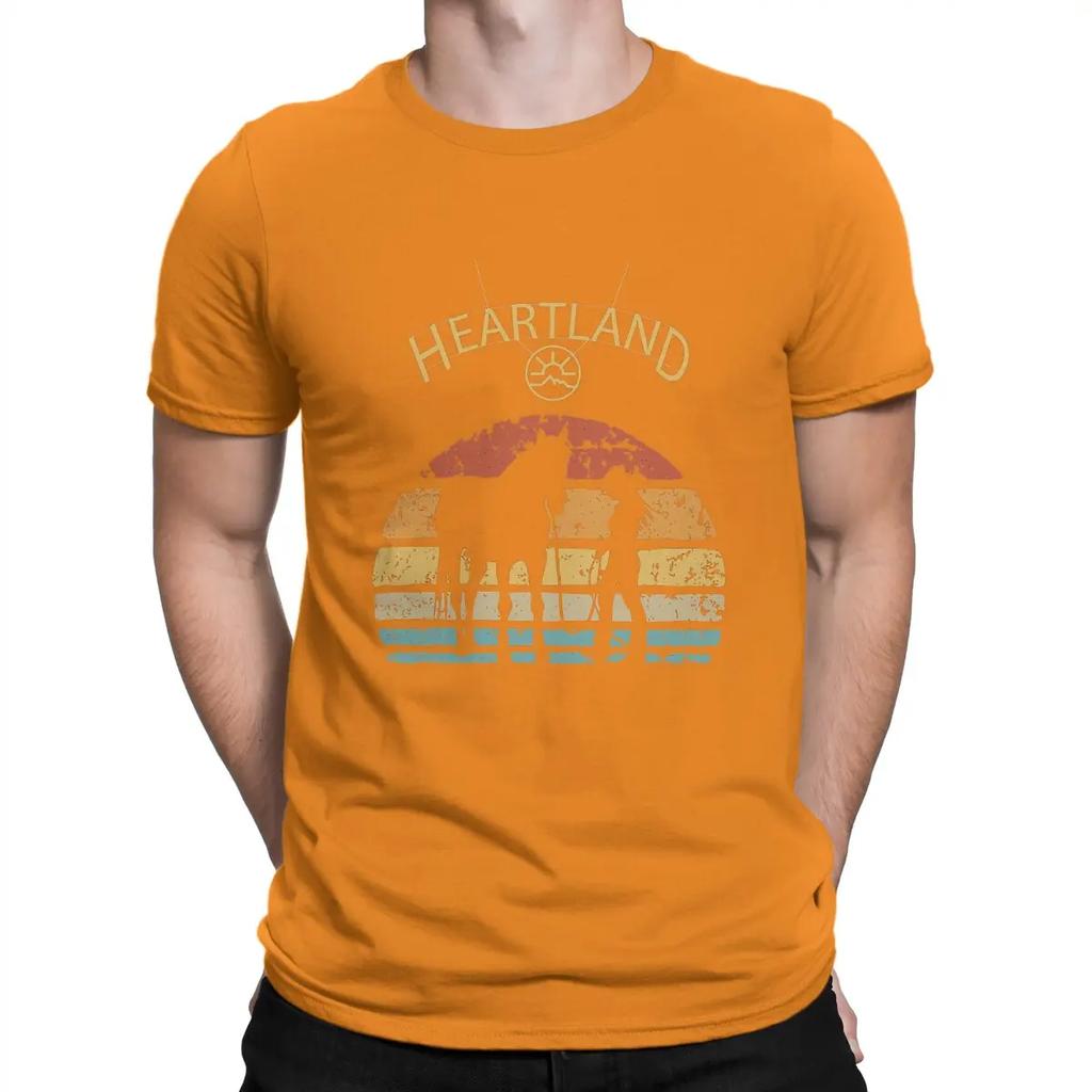 Heartland Uk T Shirts Pure Cotton Casual T-Shirt Crewneck Horses Simplicitys Tees Short Sleeve Clothing Graphic Unisex
