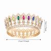 European Princess Queen Tiara King Tiaras Crystal Full Crown Baroque Pageant Crowns  Cake Topper