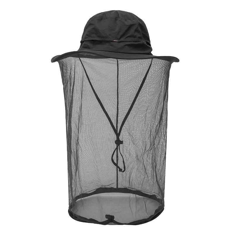 Hat outdoor sun protection big eaves hat travel bucket hat anti-mosquito visor net gauze hat
