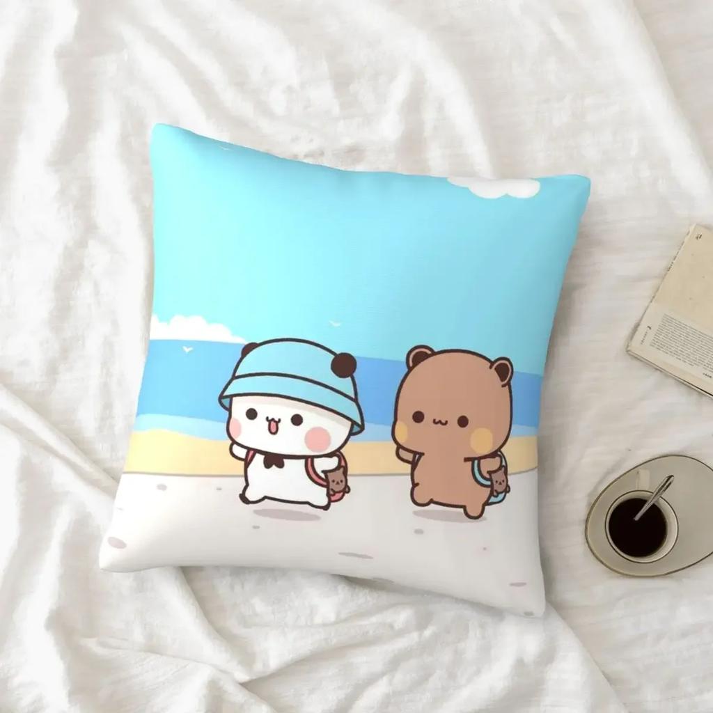 Наволочка Bubu and Dudu, украшение для дома, полиэстеровая наволочка для дивана, наволочка с забавными милыми медведями-пандами