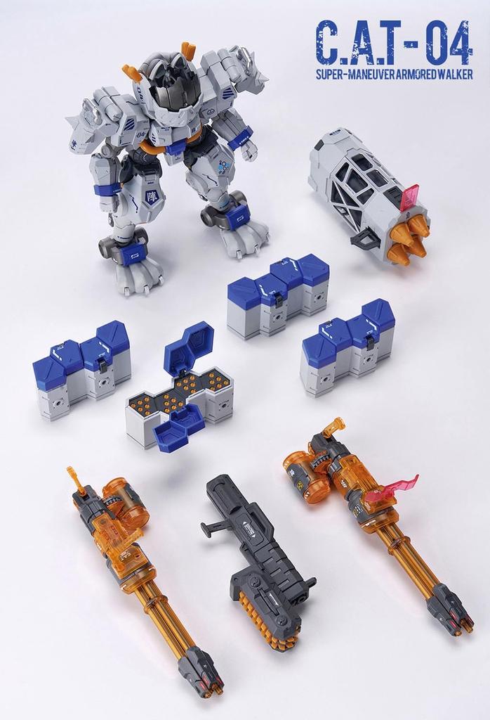 PLATZ XIAOT Супер Высокомобильная Броня Кот Ниндзя Сверхтяжелое Бронированное Мобильное Оружие JIN Масштабный Пластиковый Набор Модели XIA4 C.A.T-04 1/60 Предварительно Окрашенный (робот)