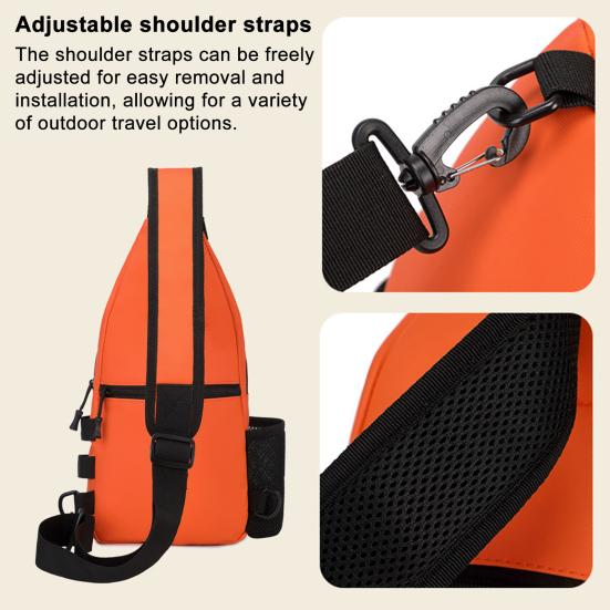 Нагрудная сумка-слинг Водонепроницаемый нейлон Портативная Большая вместимость Для активного отдыха Путешествий Кемпинга Рыбалки Спорта Бега Сумка через плечо Одноплечевая сумка