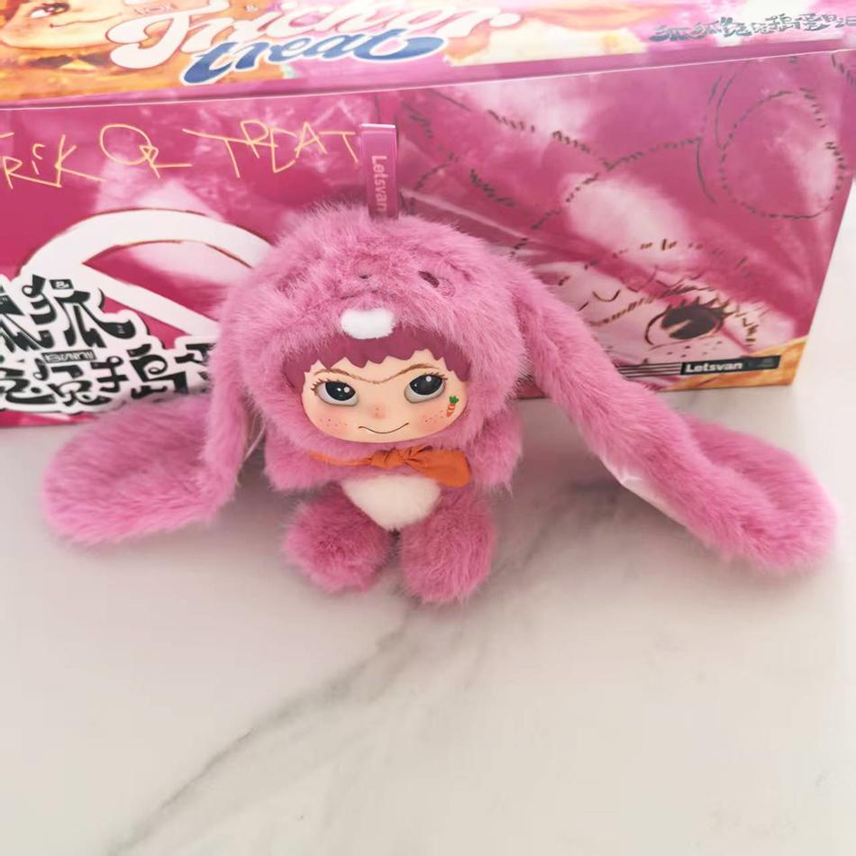 Виниловая плюшевая кукла Модная игра WAKUKU Лис и Кролик Серия Вечеринка на Хэллоуин Ручная работа Модель Украшение Коллекция Кастомизация