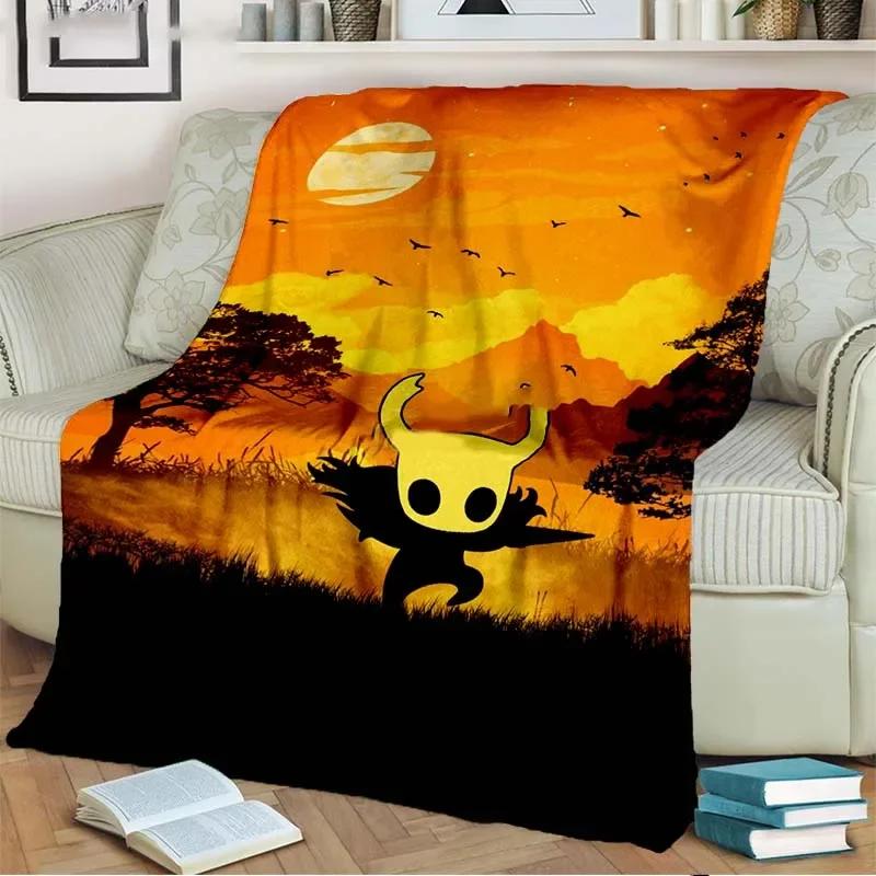 3D Print Hollow Knight Blanket Soft Sofa Cover Throw Game Blanket Fleece Tapestry Lightweight Warm Bed Blanket for Bedroom Couch