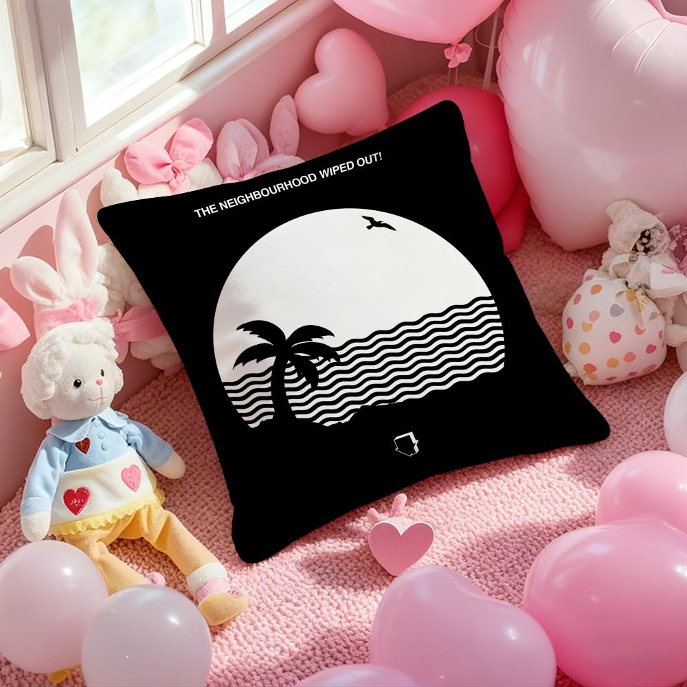 Album Cover The-Neighbourhood Cushion Cover Pattern Printed Pillowcase for Living Room Sofa Cushion Cover & Bedroom Decor