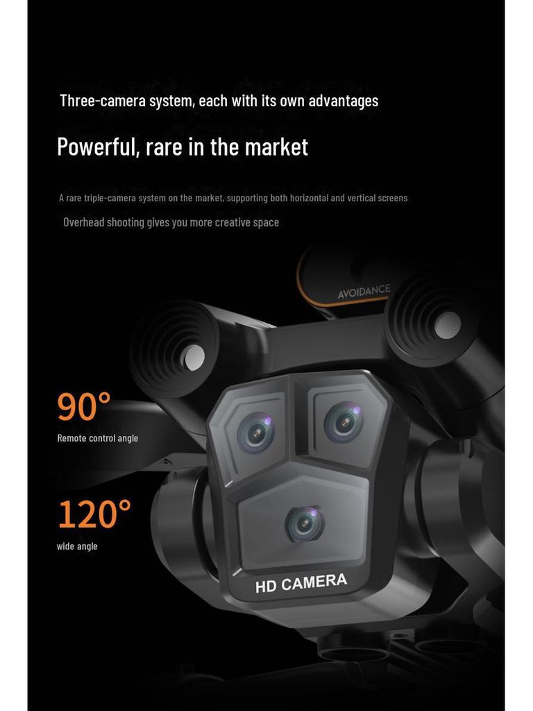 Складной 8K HD-дрон: Интеллектуальная система обхода препятствий, дистанционное управление, бесщеточный квадрокоптер