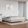 VidaXL Bed Frames Cappuccino 160x200 Cm Slat Base Upholstered Bed Slat Frame Double Bed Adult Bedroom Furniture 347262