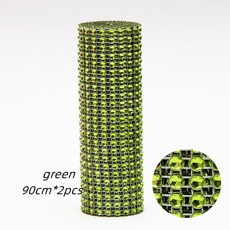 24rows Plastic Hollow Mesh Rhinestones / Thread Rhinestones - 4mm Row Rhinestones, Imitation Diamonds for Christmas Crafts and Curtain Decoration