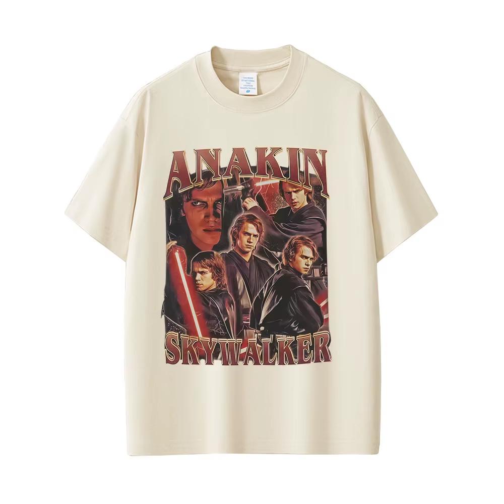 Anakin Skywalker Graphic T-shirts Men Women Casual Cotton Vintage T-shirt Men Women Hip Hop Fashion Oversized Tshirt
