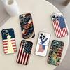 США А-Америка Флаг Чехол для Телефона Для iPhone 17,16,15,14,13,12,11 Plus,Pro Max,XS,Мягкий Силикон Черный Чехол