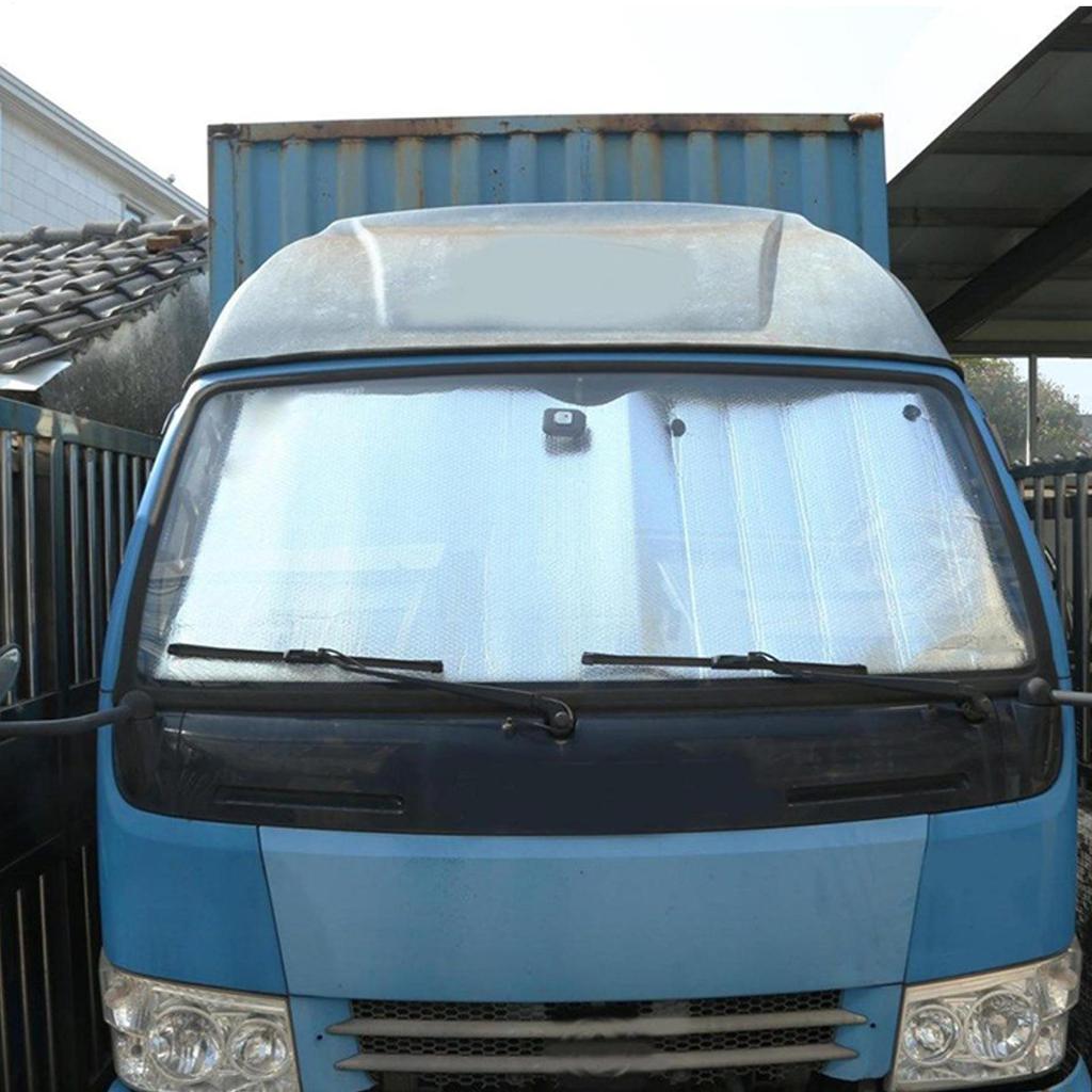 RV Windshield Sunshade Sun Shade Protector for Motorhome Double-Sided Aluminum Foil Truck Motorhomes Sunshade Cooling Accessory