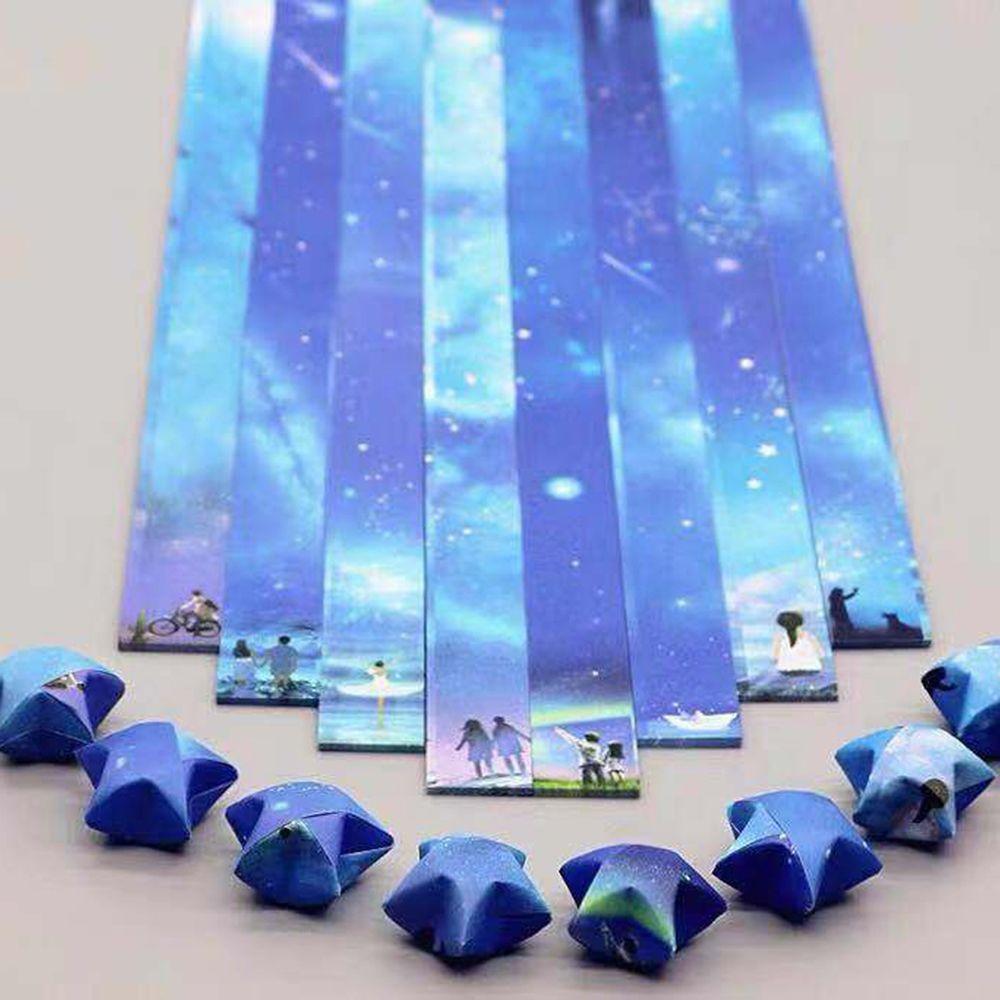 Искусство Ремесла Простой Узор Космическая Звезда Оригами Небо Звезды Бумага Бумажная Полоска Оригами Бумага