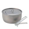 SOTO Made In Japan Titanium Compact Mountain Disaster Titanium Pot 1100 Pot, Deep, Lightweight, Thickness 0.3mm, Storage, Solo, Outdoor, Climbing,